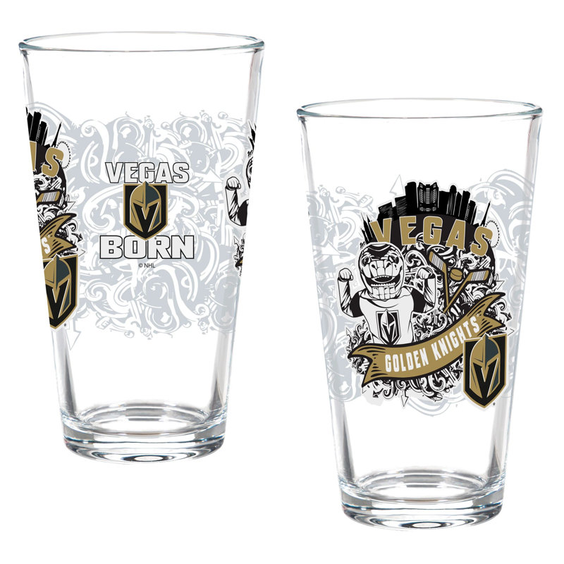 Ensemble de 2 verres à bière 16 oz Vegas Golden Knights, Golden Knights de Las Vegas