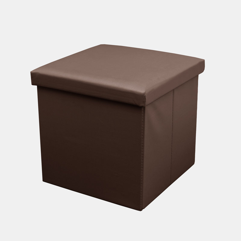 38 FOLDABLE LARGE STORAGE BOX, 38cm H x 40cm W x 6cm D, Brown