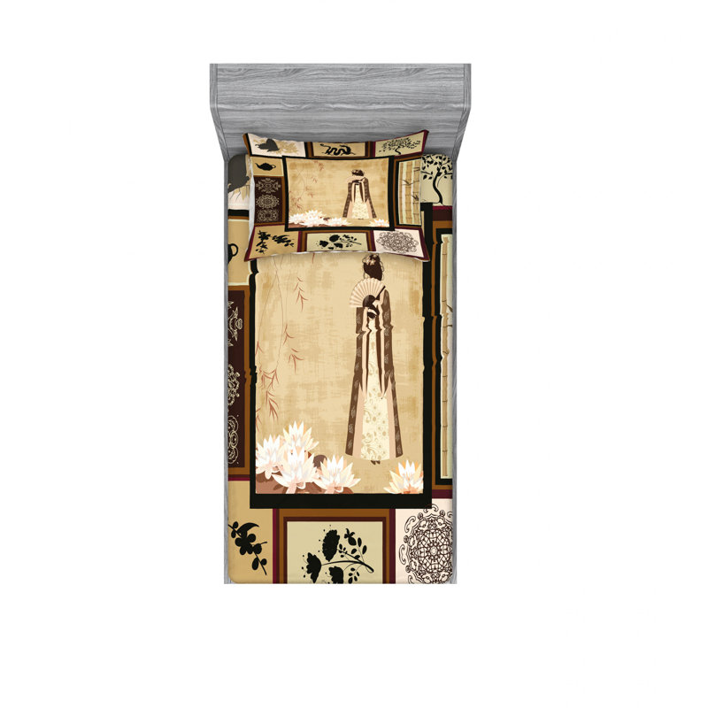 Ensemble de draps traditionnel, Ensemble de draps pour lit simple avec drap-housse