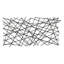 Sculpture dimensionnelle suspendue en métal 25 po x 49 po