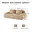 Canapé modulaire moderne 82 po pour salon, tissu de flanelle, canapé 2 places surdimensionné avec assise profonde-615104694