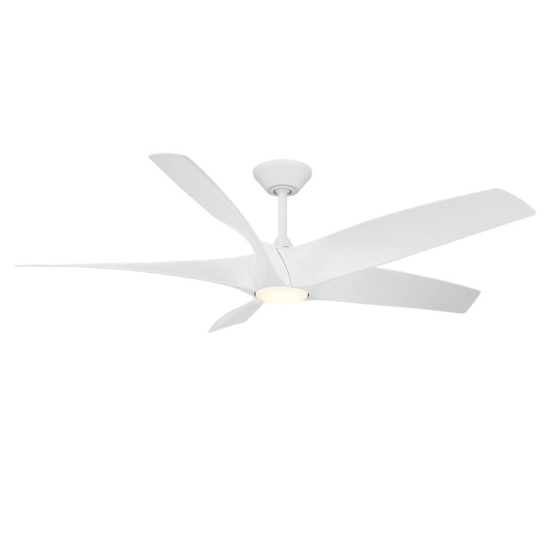 Zephyr 5 5-Blade Smart Ceiling Fan, Matte White