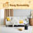 Twin Size Upholstered Daybed, Ribbed Tufted Backrest, Daybed In Lavish Modern Design, Richly Hued Foam Comfort-155101691