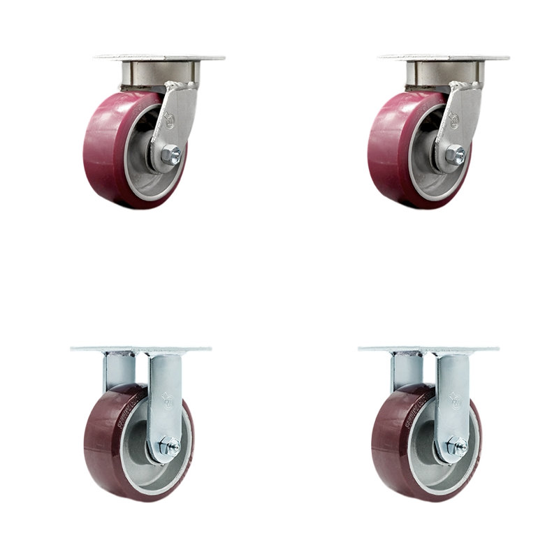 Ensemble de roulettes pivotantes