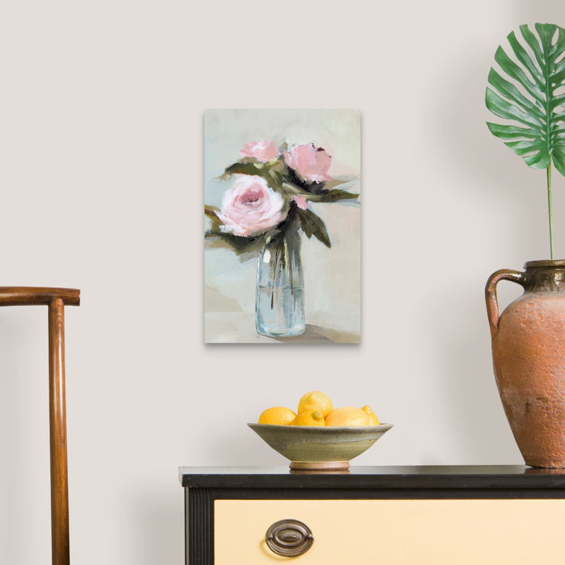 "Les pivoines dans un vase I" par Isabelle Z - reproduction d'art sur toile, H 18 po x l 12 po x P 1,25 po, Toile tendue