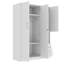 Armoire Charlie en bois avec tablettes, tringle et tiroirs-114392700