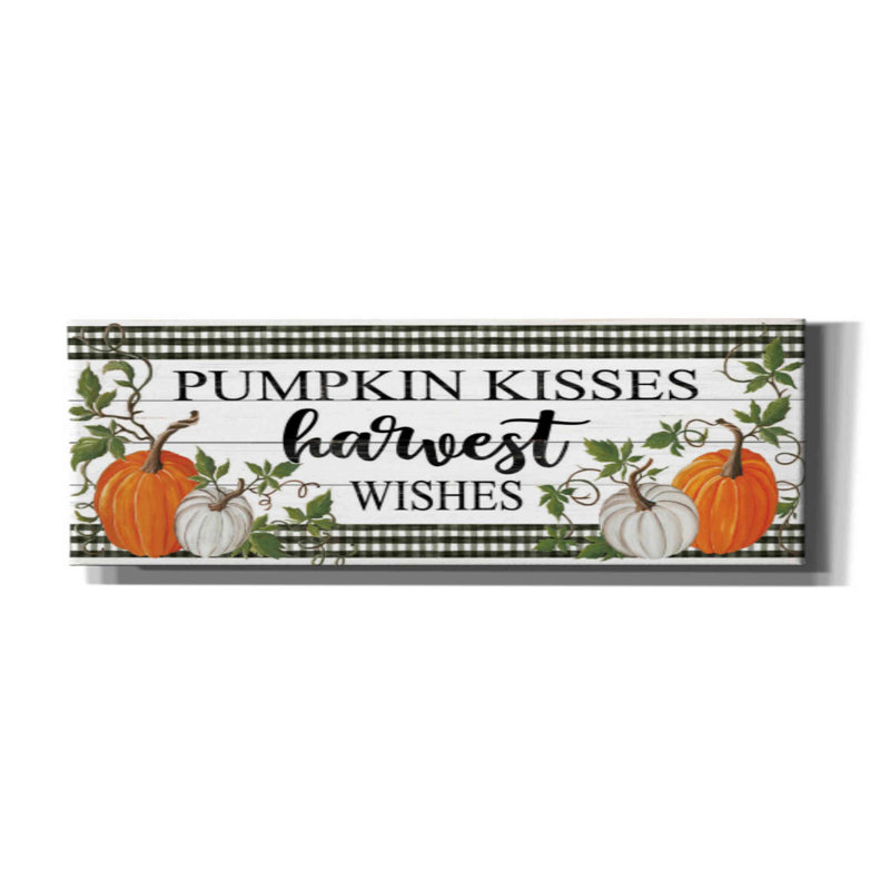 «Pumpkin Kisses» par Cindy Jacobs, art mural sur toile, H 20 po x l 60 po x P 1,5 po