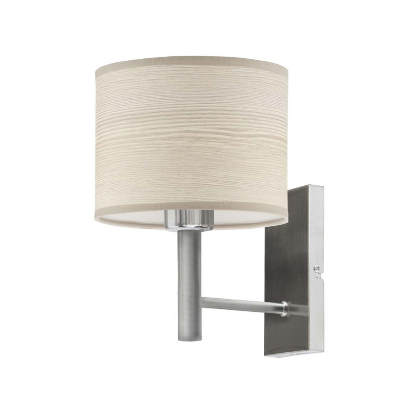 Blainey Steel Armed Sconce, Beige, Chrome