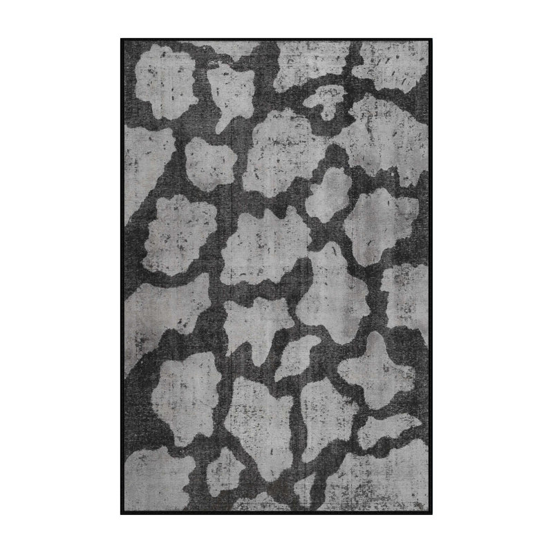 Tapis gris zone contemporaine, Rectangle 7 pi x 9 pi