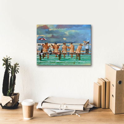 «Friends On The Jetty» par Ronald West, art mural sur toile