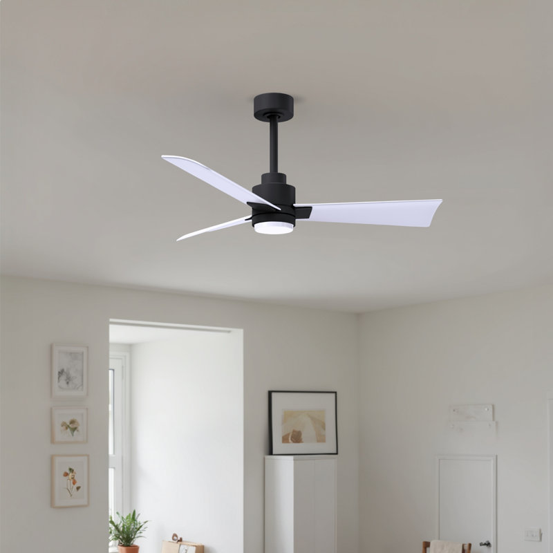 Ventilateur de plafond Alessandra, Blanc mat, Noir mat, 42"
