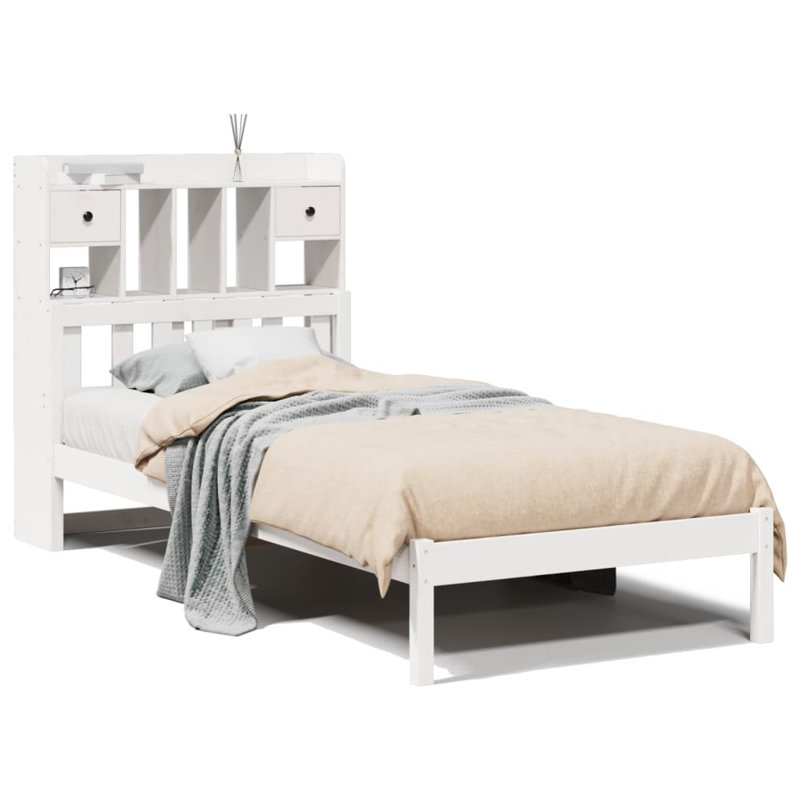 Bowker Solid Wood Bed, 90cm W x 200cm L, White