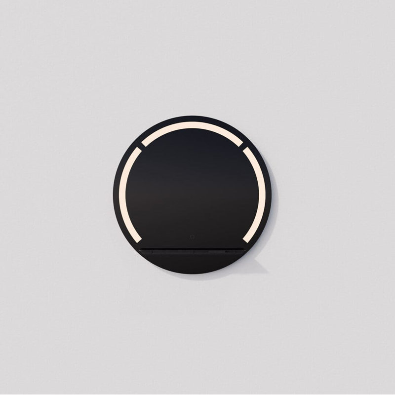 SKYLIGHT 36" DIA LED MIRROR - BK, 30" x 30"