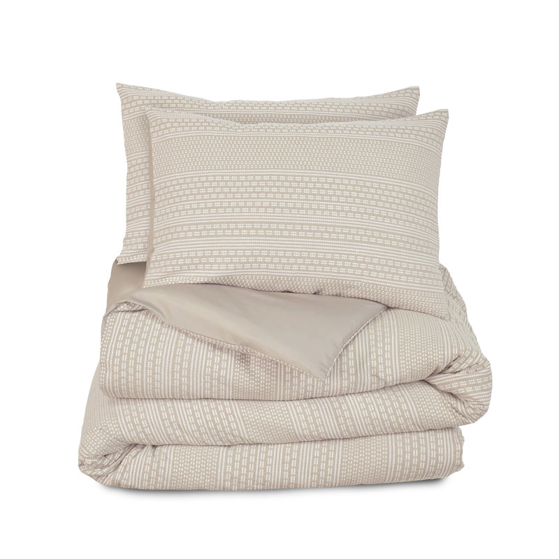 Vellux Sedona Full/Queen Oatmeal Comforter Set, Queen Comforter + 2 Standard Shams