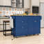 Îlot de cuisine Rosauro avec armoire de rangement, 4 tiroirs et porte-serviettes-493970840