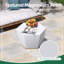 Table basse d'extérieur en oxyde de magnésium 28 po, 28 po, blanc-2128231617-2128231622