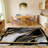 Marbled Pattern With Gold Frame Area Rug, Soft And Lightweight, Suitable For All Seasons, Easy To Maintain And Easy To Clean, Machine Washable Carpet Floor Mat, Suitable For Living Room, Bedroom, Dining Room, Hallway, Balcony, Room Decor, Home Decor, Out-632734552