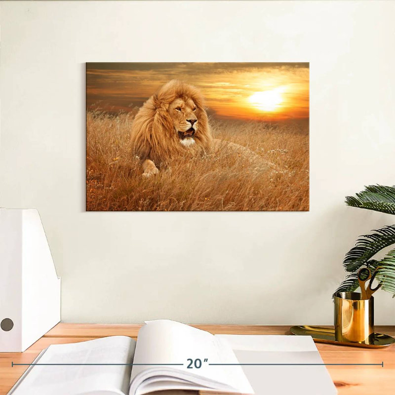 Lion couché Brampt, H 8 po x l 12 po