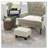 Ottoman Foot Rest Small Foot Stool with Linen Fabric Upholstery and Plastic Legs Cube Ottoman for Living Room-1832198166