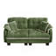 Canapé en chenille avec repose-pieds mobile et garniture pompon-499483365