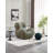 Wide Barrel Chair with Ottoman, Mordern Comfy Stripe Chair-1577256636-1559535971