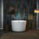 41'' x 41'' Freestanding Acrylic Round White Bathtub with Integrated Seat, Non-Slip Design