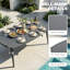7-Piece Aluminium Garden Dining Set with Pre-Assembled Chairs-929078248-929078249
