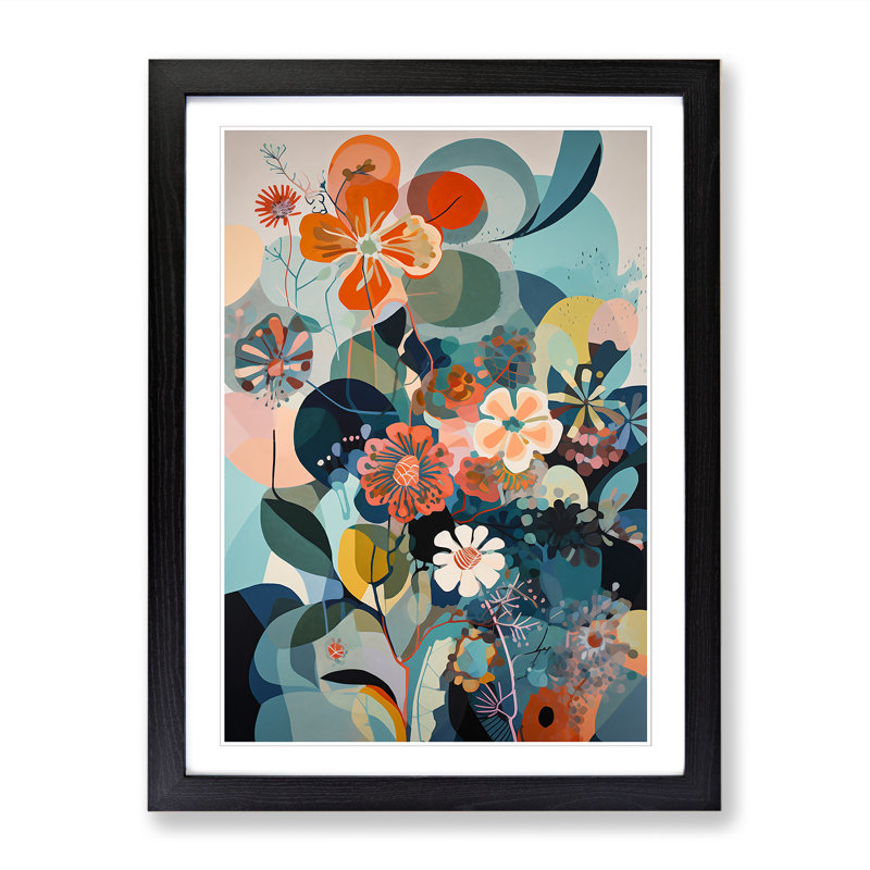 Flowers Orphism Style Vol.10 - Framed Print, 64cm H x 46cm W x 2cm D