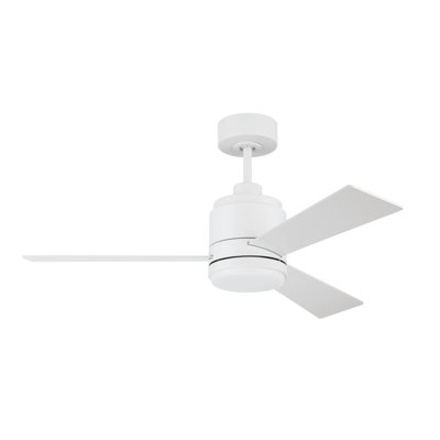 McCoy 3-Blade 42" Ceiling Fan with Optional LED Light Kit & Hard Wired, 4 Speed Control