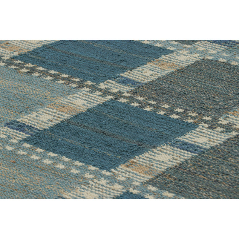 Scandinavian Wool Geometric Area Rug, Rectangle 5' x 8'