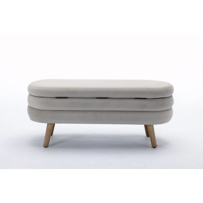 Banc de rangement en velours Noelany