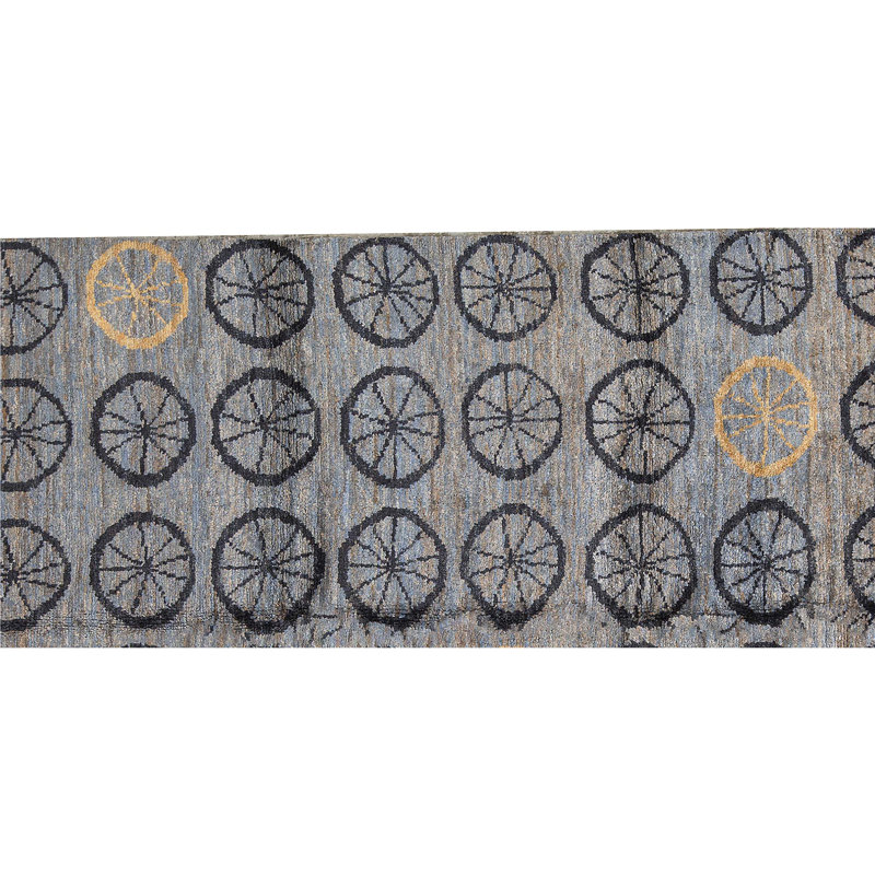 Hand-Knotted High-Quality Light Blue Area Rug