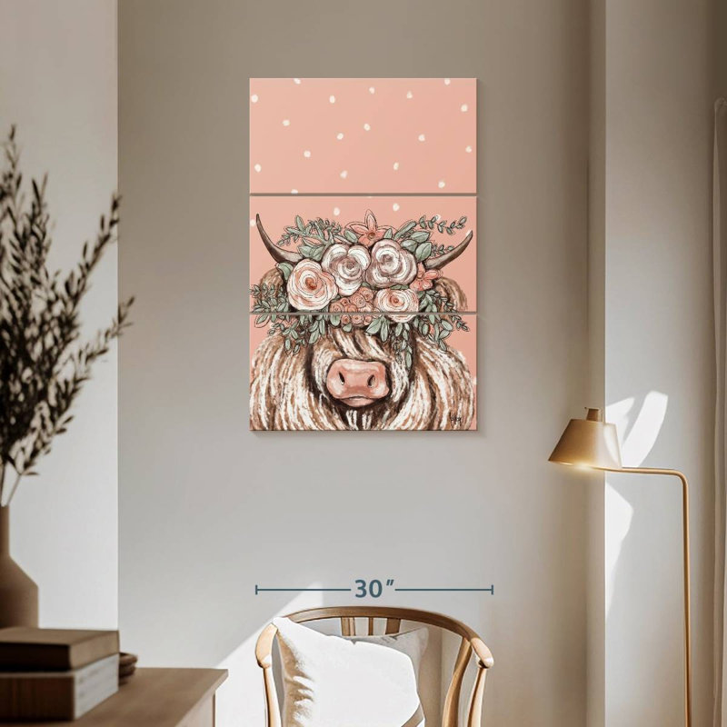 Boho Cow I, H 57 po x l 36 po