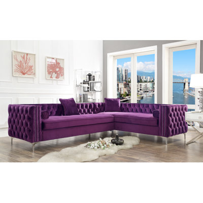 Giovanni Velvet Corner Sectional