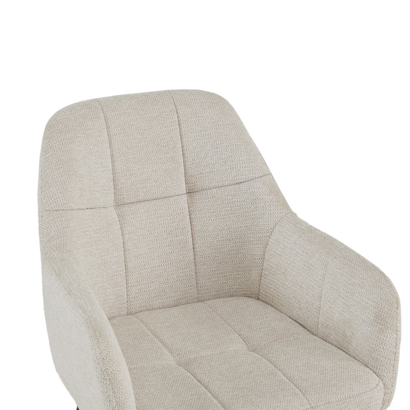 Chenille Fabric Dining Chair, Beige