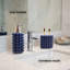 Ensemble d'accessoires de salle de bain 2 pièces, distributeur de savon en résine et porte-brosse à dents pour salle de bain, salle de bain d'invités, appartement et dortoir, bleu marine Better Trends Nova-129480805