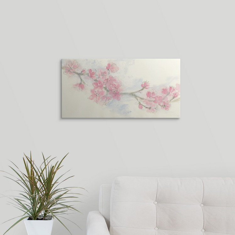 «Cherry Blossom II» par Chris Paschke, H 15 po x l 30 po x P 1,5 po, Toile