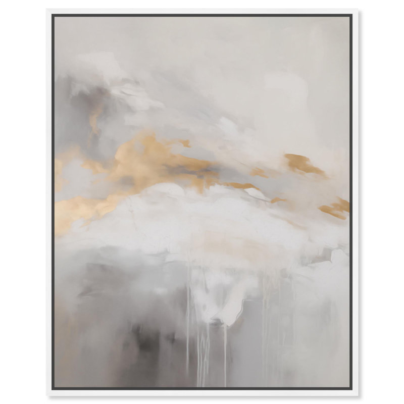 Toile «Mlevered Mist I» par Art Remedy, H 21 po x l 17 po, Cadre flottant, Noir