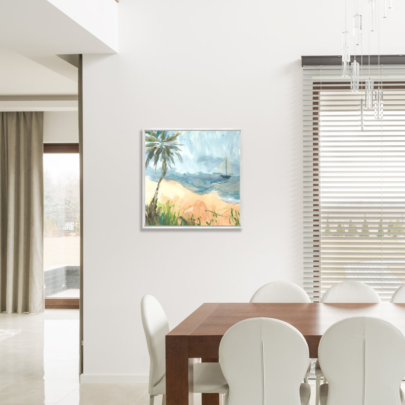 Scrambled Palm Trees VI Framed Painting Canvas