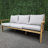 Zaryna Solid Acacia Wood Patio Sofa