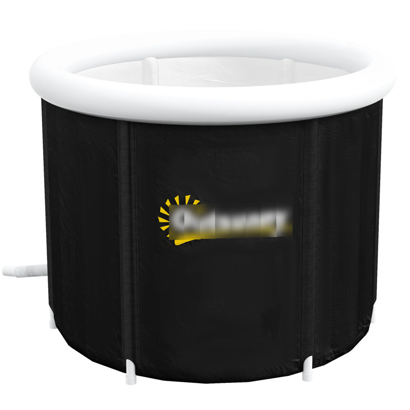 Ice Bath Tub For Athletes' Agility, 79 Gallon Portable With Mite Cover And Carry Bag, Black Refreshment, Resilient