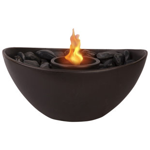 Cuisinart 7.5in Cleanburn Smokeless Table Fire Pit, Black