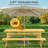 8 Person Wooden Picnic Table, Outdoor Camping Dining Table With 2 Seats, Garden, DIY With 2 Built-In Benches, 2220Lb Capacity-1044224599
