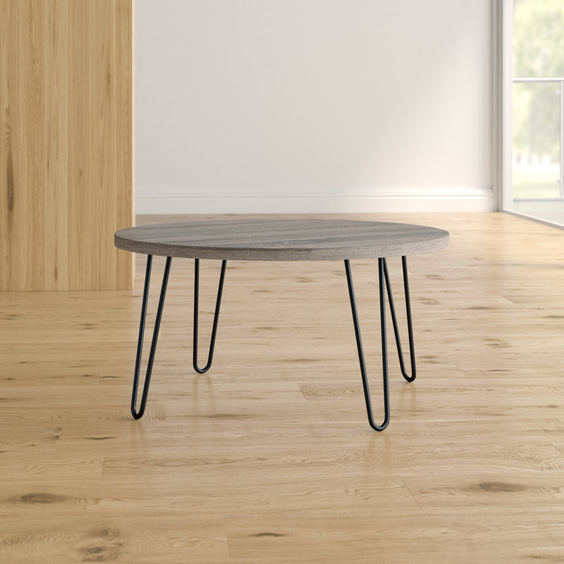Calista Four Leg Coffee Table, Weathered Oak