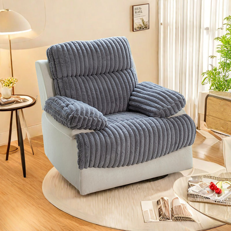 Fauteuil inclinable pivotant moelleux à haute élasticité, Gris