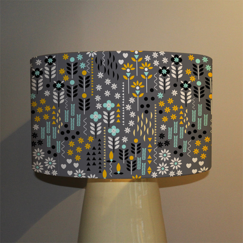 Cotton Drum Lamp Shade ( Uno ), 22cm H x 25cm W x 25cm D