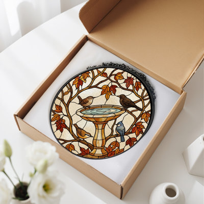 Stained Glass Stained Glass Window Panel，7.8H