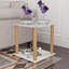 Table d'appoint moderne avec tablettes de rangement