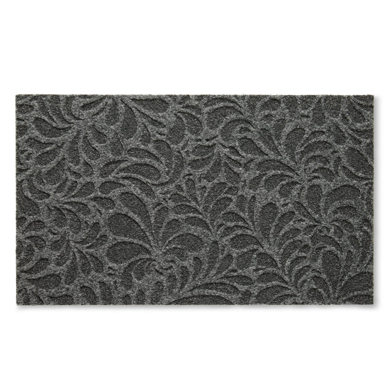 Tapis de porte TerraGrip en forme de larme, Gris anthracite / gris