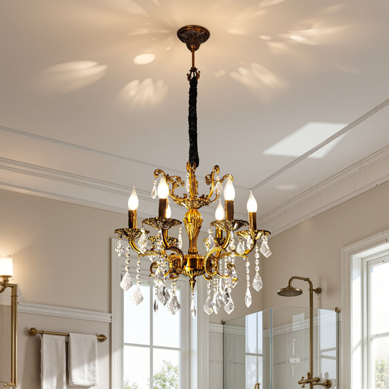 Chandelier, 6 Lights, 2350 Lumens